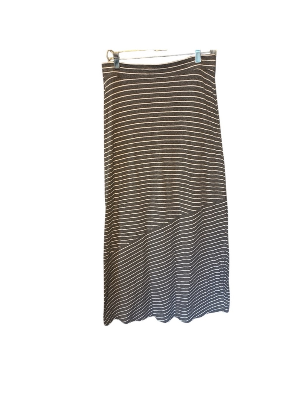 Sonoma Striped Gray White Maxi Skirt XS (runs big)